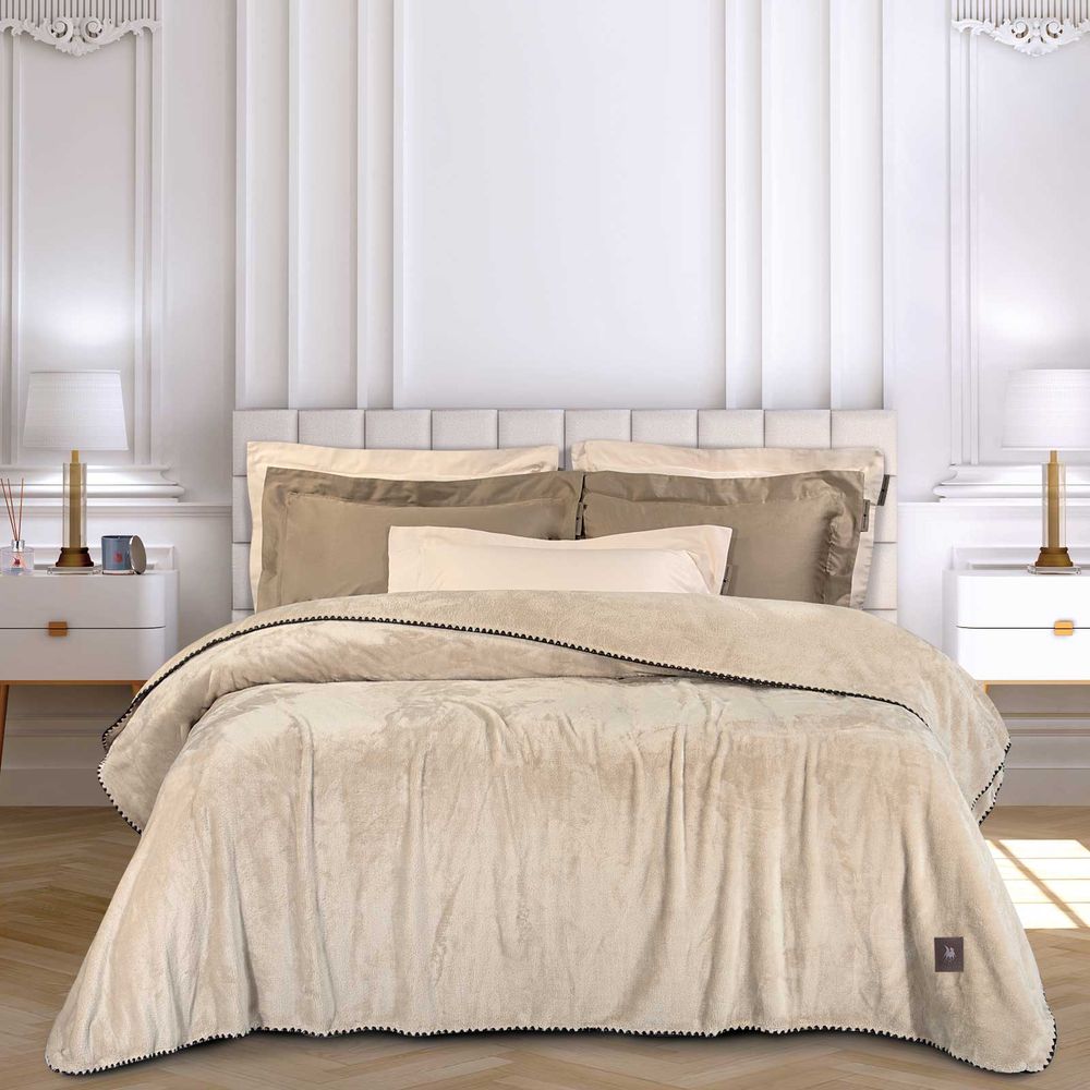 ΚΟΥΒΕΡΤΑ ΜΟΝΗ GREENWICH POLO CLUB 4438 BEIGE (170X240CM)