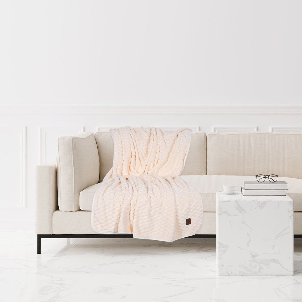 ΚΟΥΒΕΡΤΑ ΚΑΝΑΠΕ GREENWICH POLO CLUB FLEECE 8836 BEIGE (130X170CM)