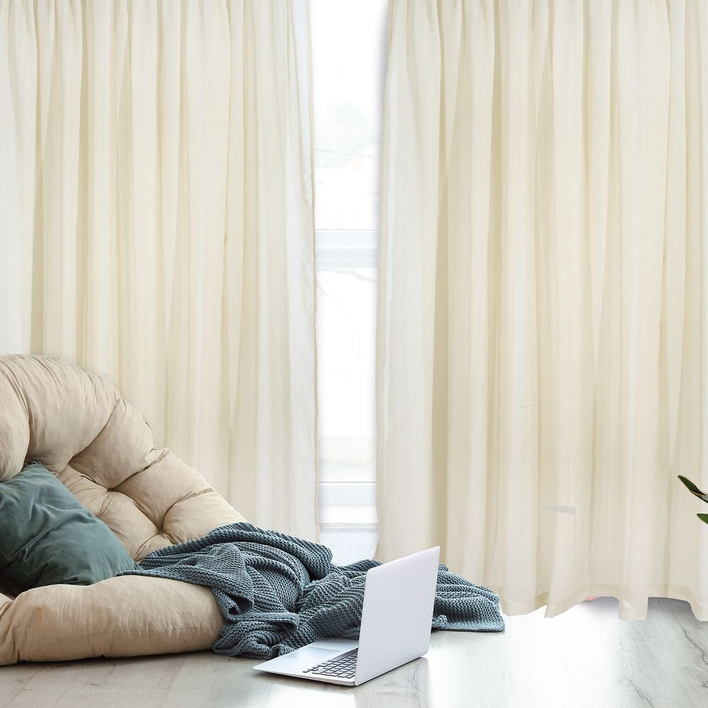 ΚΟΥΡΤΙΝΑ ΜΕ ΤΡΕΣΑ DAS HOME 2193 ΜΠΕΖ (300Χ270CM) DAS HOME