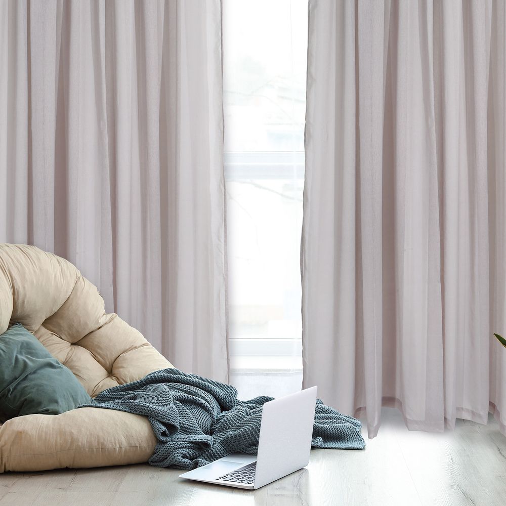 ΚΟΥΡΤΙΝΑ ΜΕ ΤΡΕΣΑ DAS HOME 2196 ΓΚΡΙ (300Χ270CM) DAS HOME