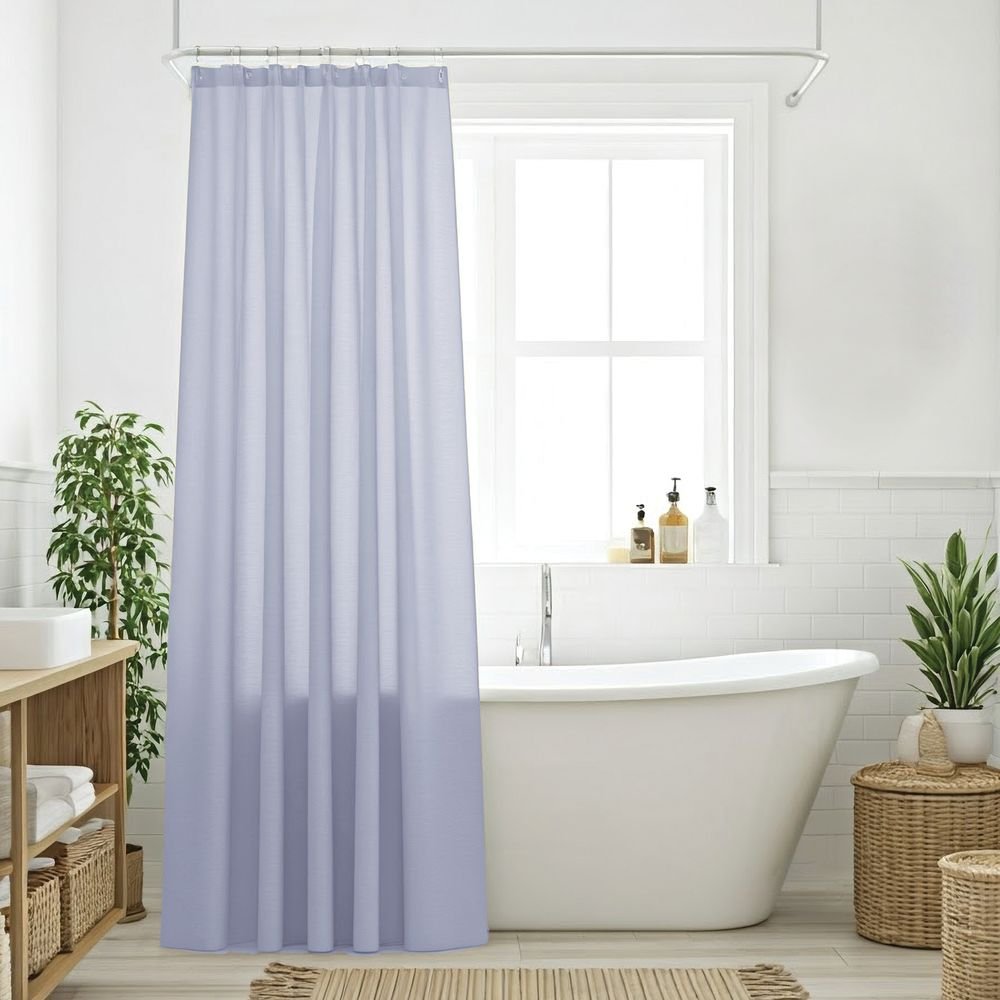 DAS HOME ΚΟΥΡΤΙΝΑ ΜΠΑΝΙΟΥ DAS HOME 0804 BLUE (180X200CM)