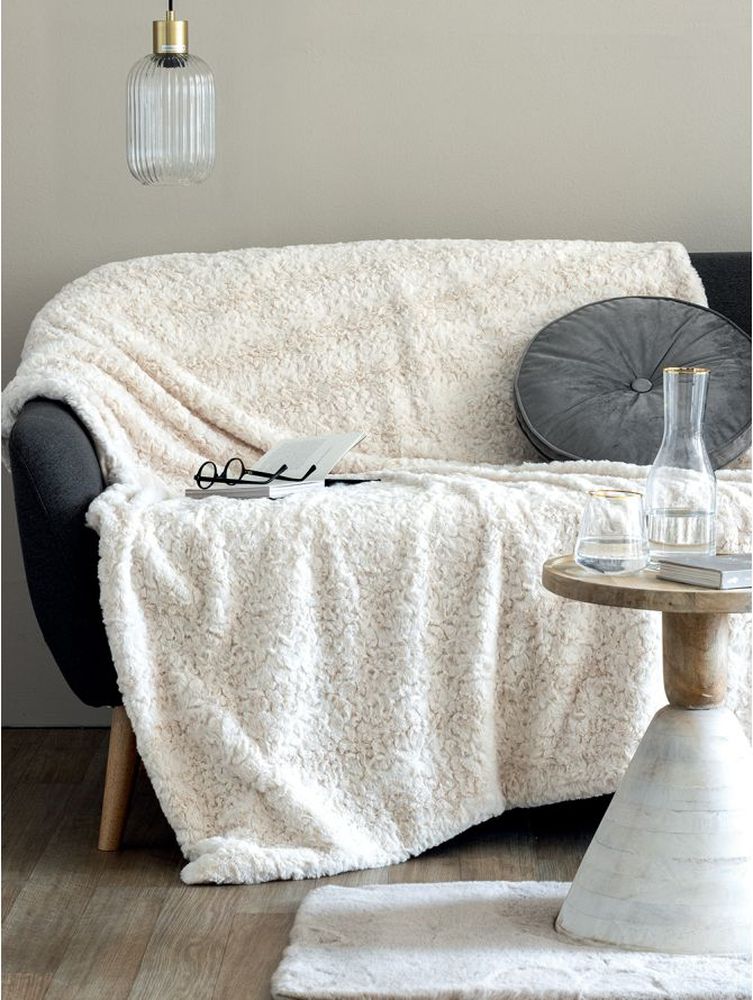 ΠΑΛΑΜΑΙΚΗ ΚΟΥΒΕΡΤΑ ΚΑΝΑΠΕ PALAMAIKI ALERIA ECRU (130X180CM)