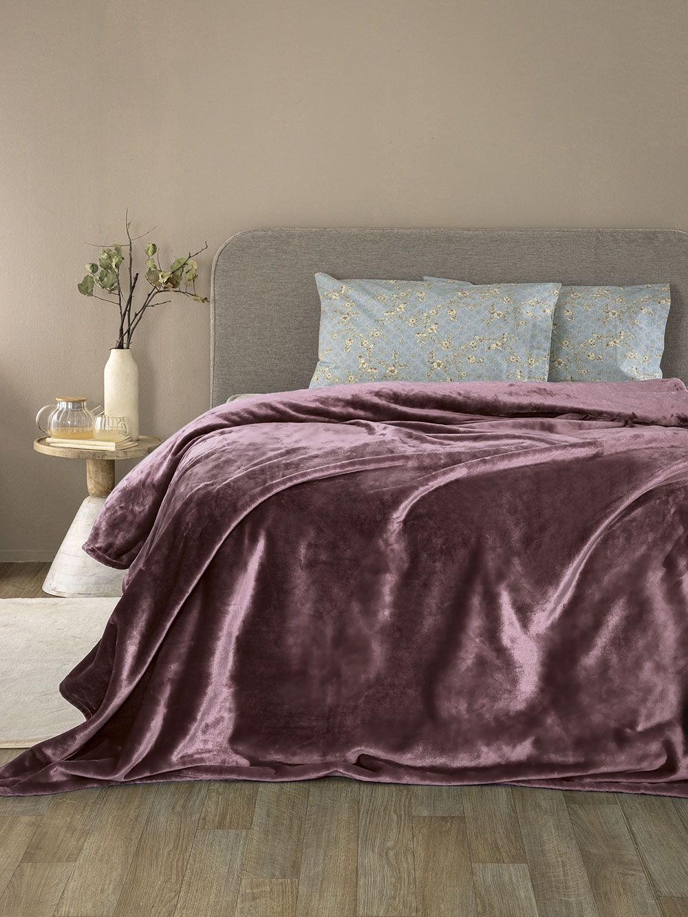 ΚΟΥΒΕΡΤΑ ΥΠΕΡΔΙΠΛΗ PALAMAIKI HOME LUCY MAUVE (220X240CM)