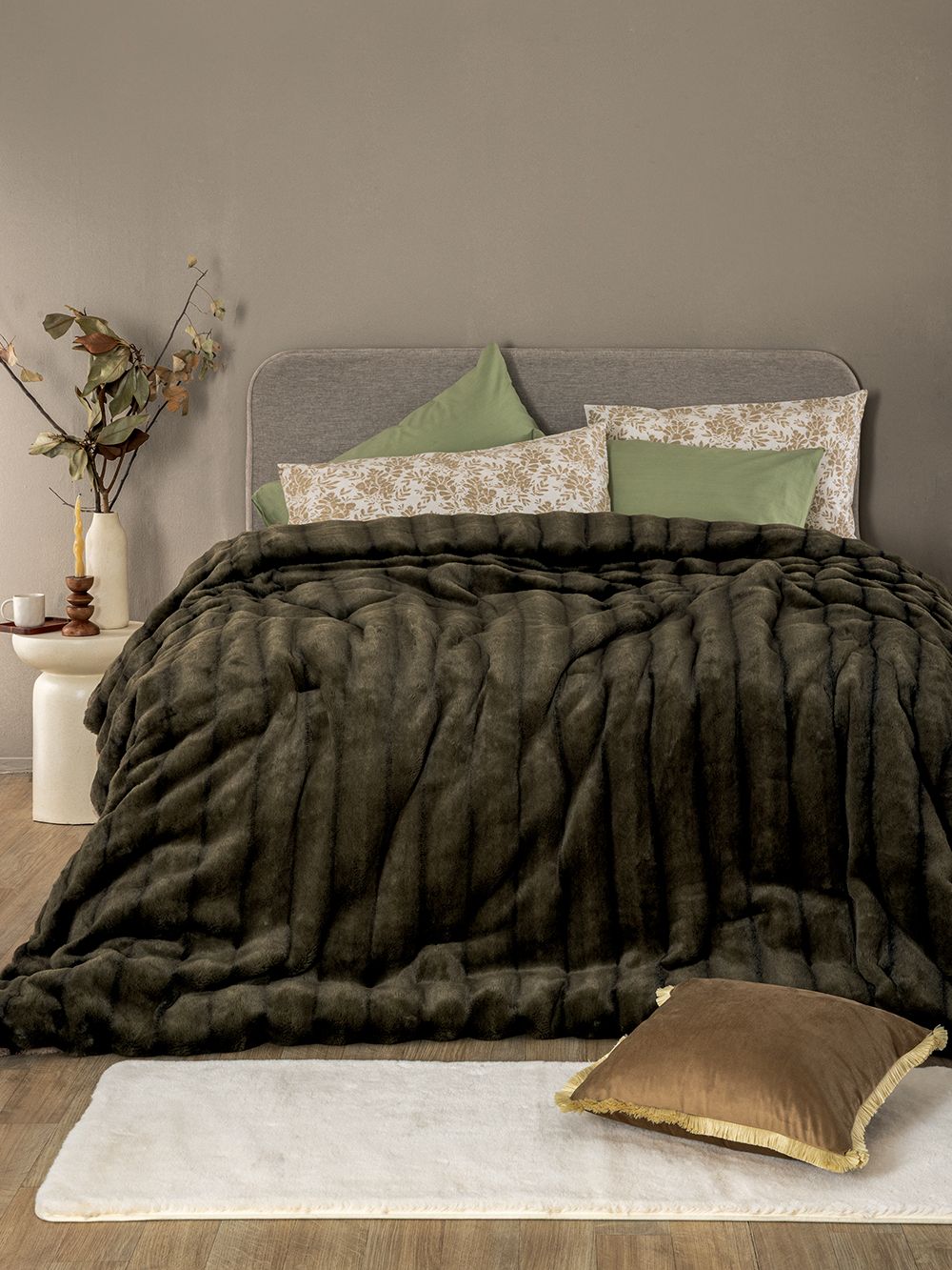 ΚΟΥΒΕΡΤΟΠΑΠΛΩΜΑ ΥΠΕΡΔΙΠΛΟ PALAMAIKI HOME CATE GREEN 230X250CM ΠΑΛΑΜΑΙΚΗ