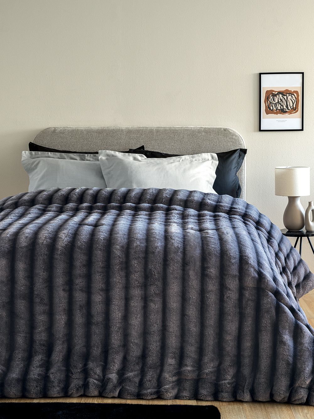 ΚΟΥΒΕΡΤΟΠΑΠΛΩΜΑ ΥΠΕΡΔΙΠΛΟ PALAMAIKI HOME CATE GREY 230X250CM