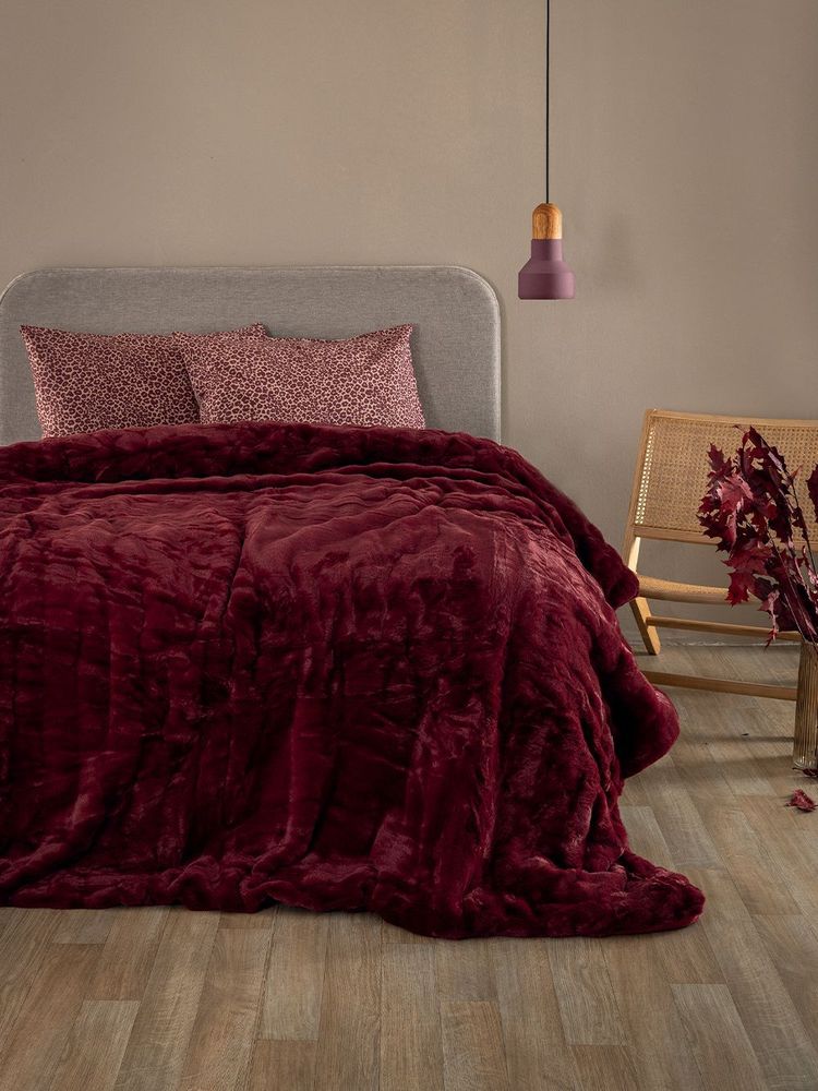 ΚΟΥΒΕΡΤΟΠΑΠΛΩΜΑ ΥΠΕΡΔΙΠΛΟ PALAMAIKI HOME EMBER WINE 220X240CM ΠΑΛΑΜΑΙΚΗ