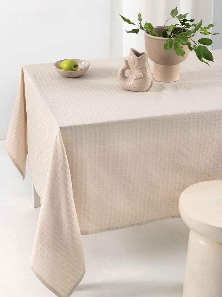 ΠΑΛΑΜΑΙΚΗ ΤΡΑΠΕΖΟΜΑΝΤΗΛΟ PALAMAIKI HOME FORMAL DINNER MILLY BEIGE 175X320CM