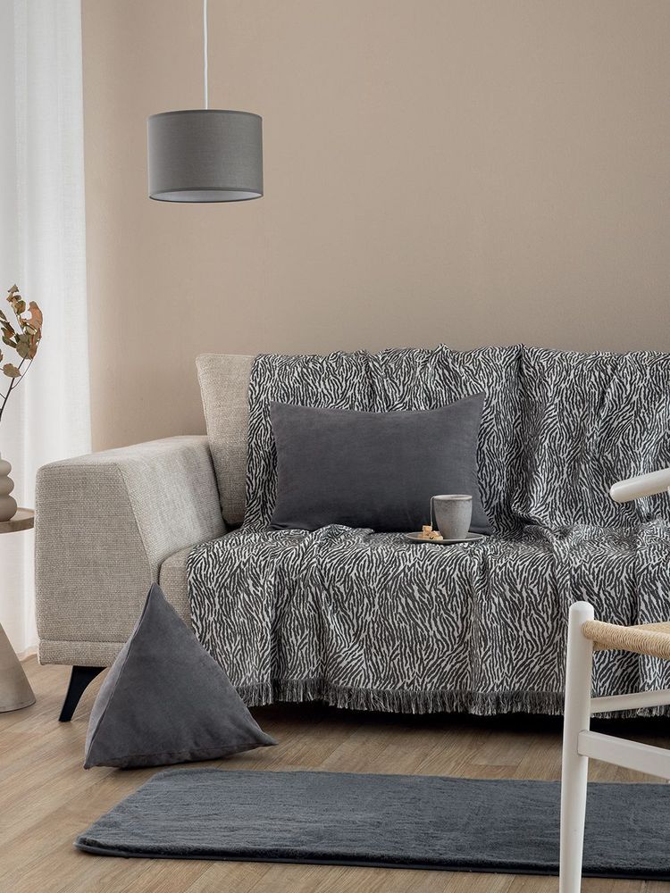 ΤΑΠΕΤΟ ΚΡΕΒΑΤΟΚΑΜΑΡΑΣ PALAMAIKI HOME LAGOS GREY 60X140CM