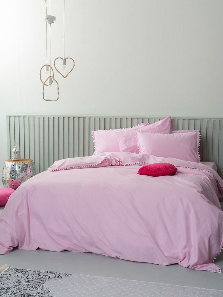 ΠΑΛΑΜΑΙΚΗ ΠΑΠΛΩΜΑΤΟΘΗΚΗ ΥΠΕΡΔΙΠΛΗ PALAMAIKI HOME PON-PON LILAC (230X240CM)