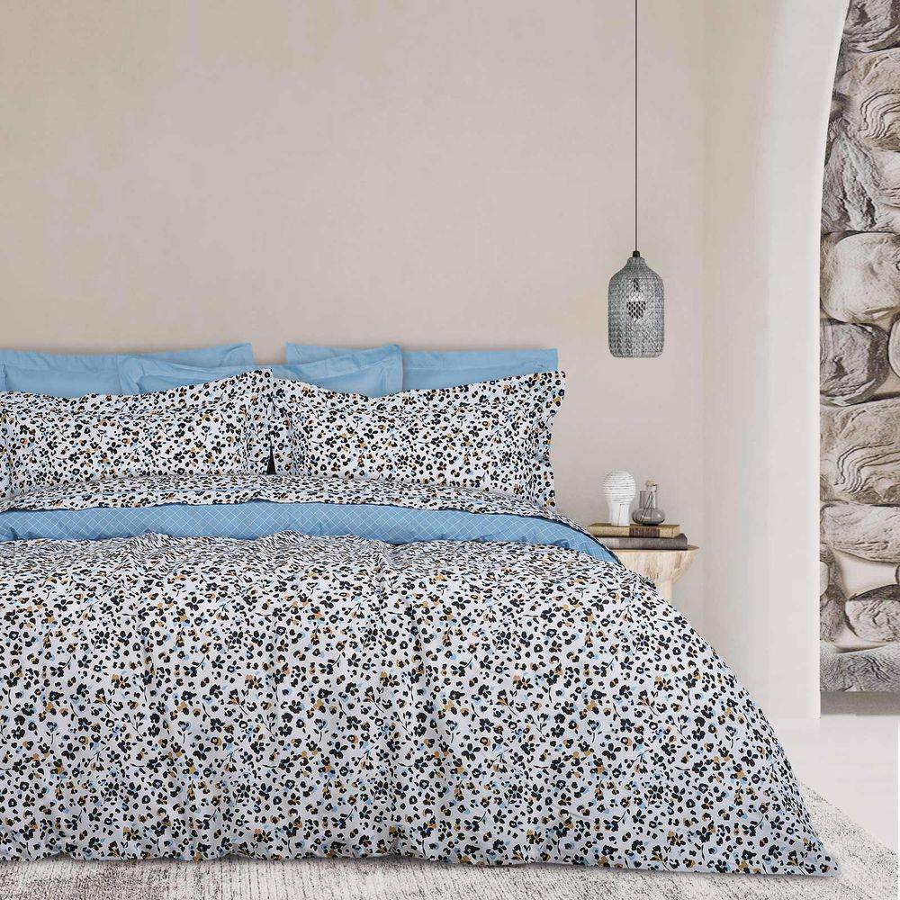 DAS HOME ΣΕΝΤΟΝΙΑ ΥΠΕΡΔΙΠΛΑ DAS HOME DAILY 9622 BLACK/BLUE ΣΕΤ 3ΤΜΧ (240X260CM)