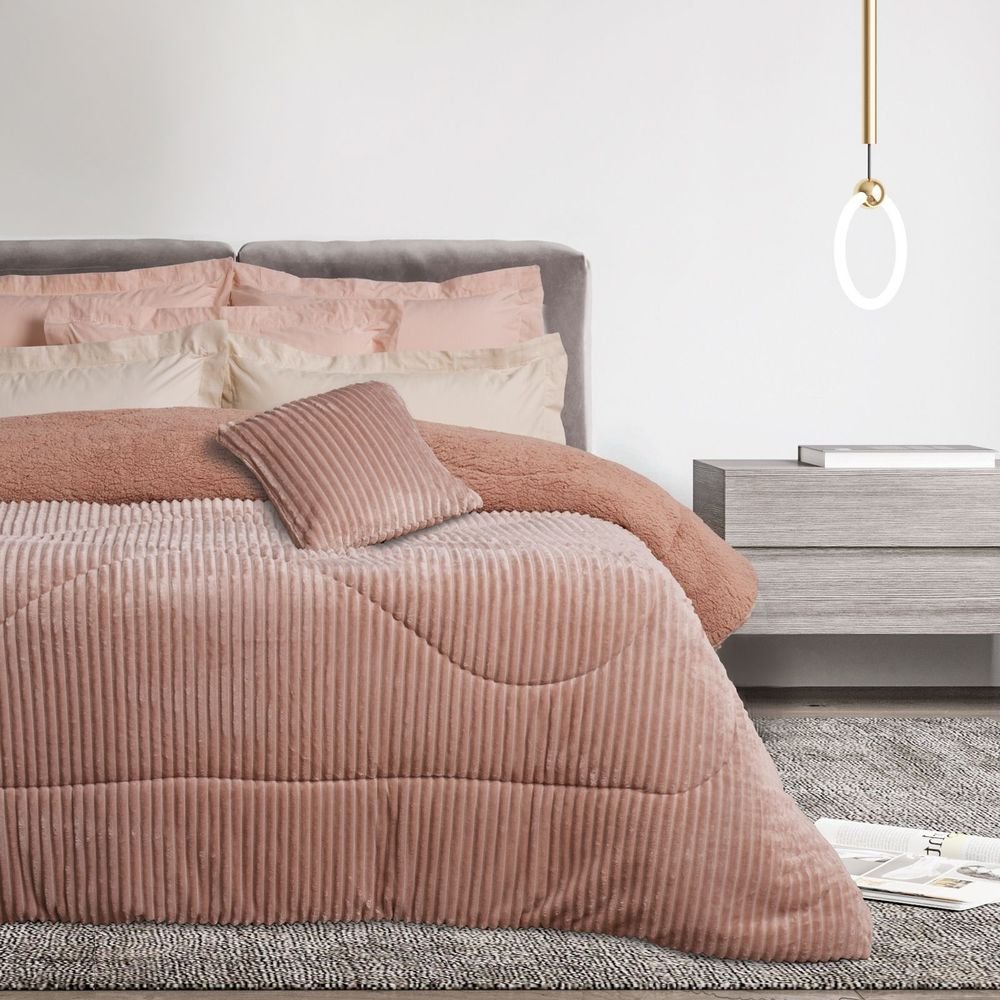 ΚΟΥΒΕΡΤΟΠΑΠΛΩΜΑ ΥΠΕΡΔΙΠΛΟ DAS HOME SHERPA 1363 NUDE 220X240CM