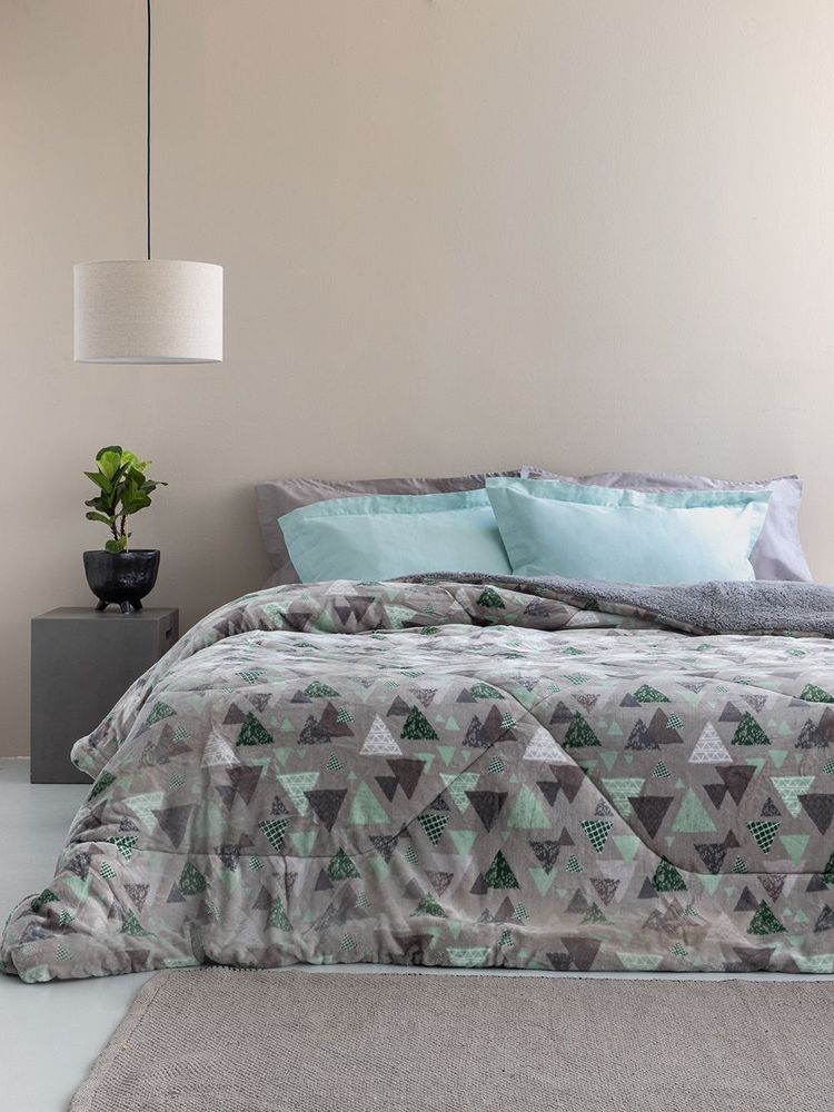 ΚΟΥΒΕΡΤΑ ΥΠΕΡΔΙΠΛΗ PALAMAIKI HOME BLAKE GREY 220X240CM ΠΑΛΑΜΑΙΚΗ