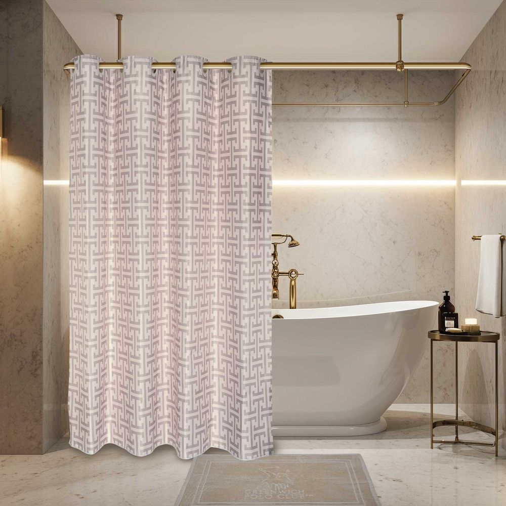 ΚΟΥΡΤΙΝΑ ΜΠΑΝΙΟΥ GREENWICH POLO CLUB 3122 TAUPE (180Χ200CM)