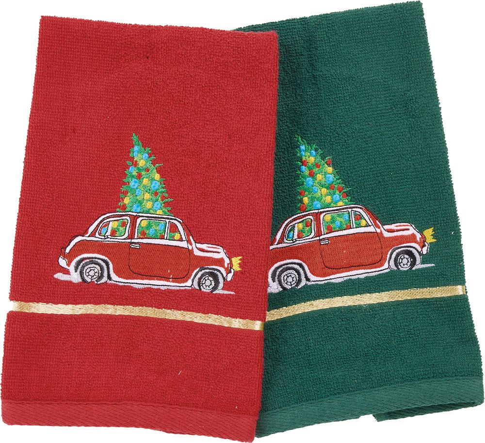 DAS HOME CHRISTMAS ΠΟΤΗΡΟΠΑΝΑ 0812 GREEN/RED 30X50CM 2ΤΜΧ