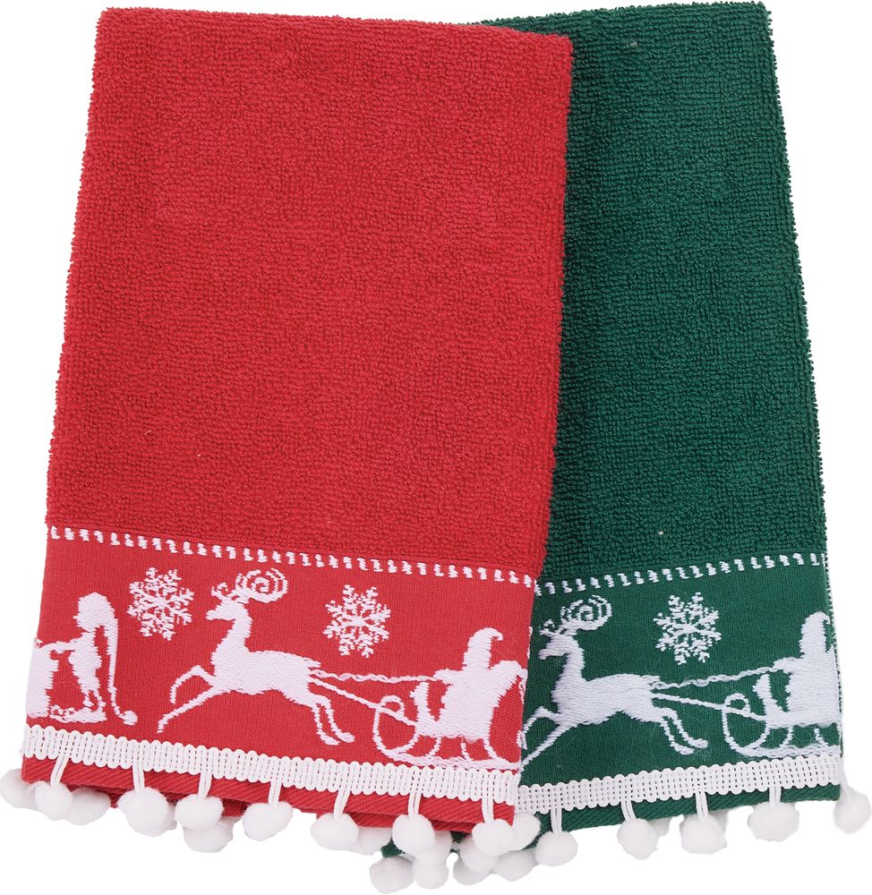 DAS HOME CHRISTMAS ΠΟΤΗΡΟΠΑΝΑ 0818 GREEN/RED 30X50CM 2ΤΜΧ