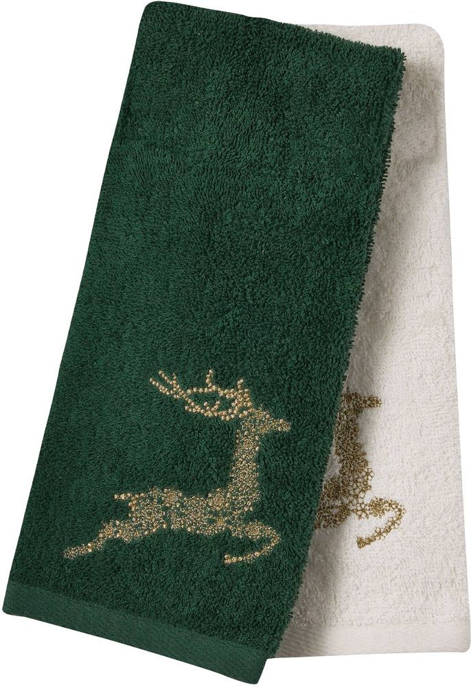 DAS HOME CHRISTMAS ΠΟΤΗΡΟΠΑΝΑ 0701 GREEN/IVORY 40X60CM 2ΤΜΧ DAS HOME