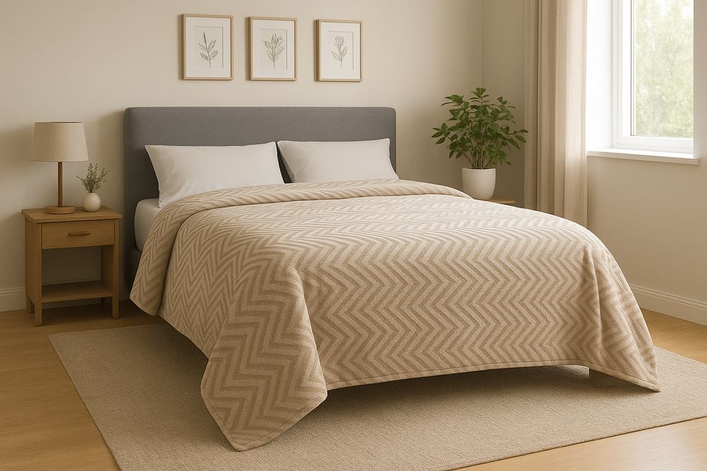 NAF NAF ΚΟΥΒΕΡΤΟΠΑΠΛΩΜΑ ΔΙΠΛΟ NAF NAF FUR ZIG DOUBLE TAN 220X240CM