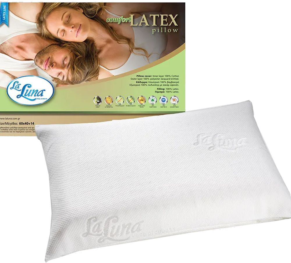ΑΝΑΤΟΜΙΚΟ ΜΑΞΙΛΑΡΙ LA LUNA COMFORT LATEX MEDIUM 50X70CM