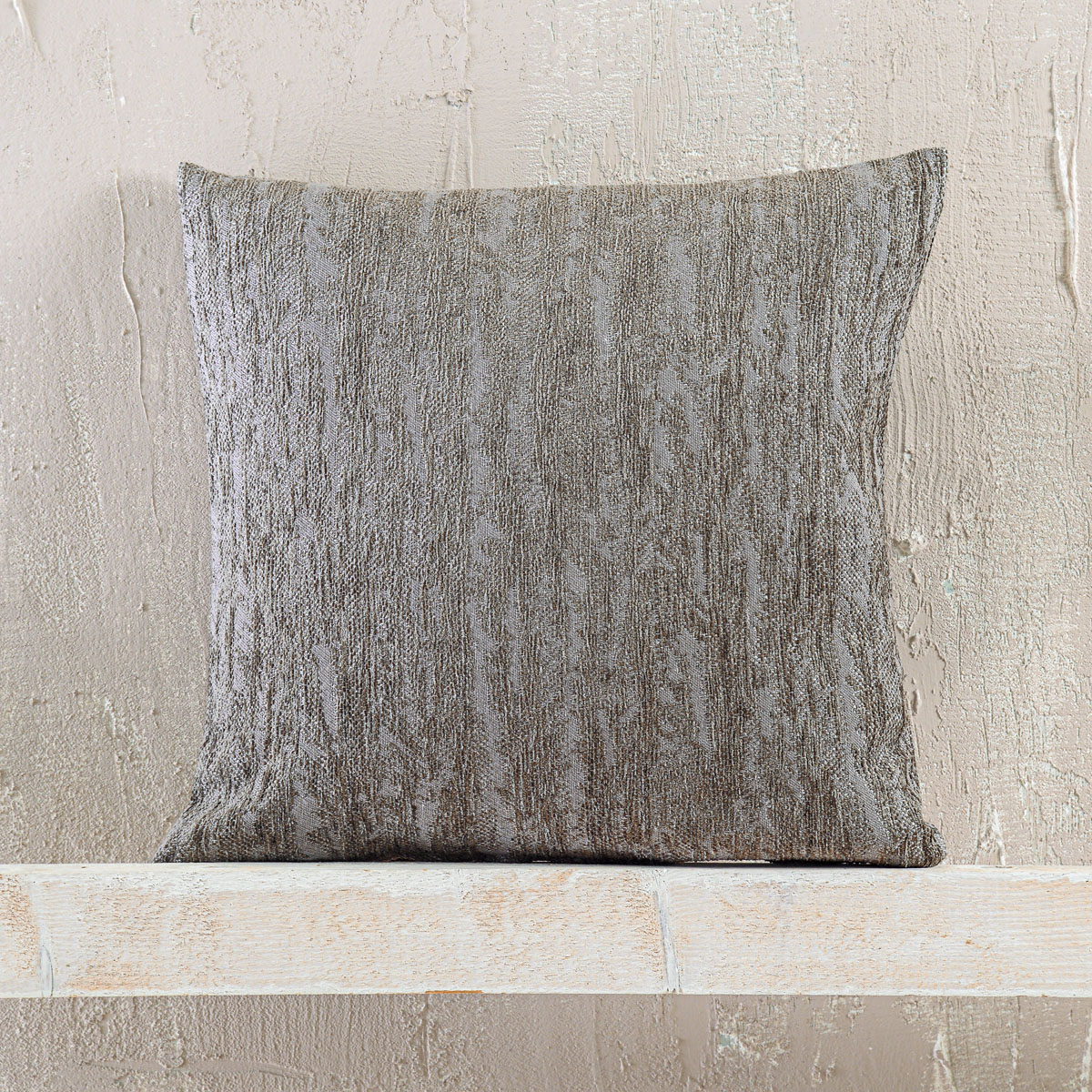 RYTHMOS ΔΙΑΚΟΣΜΗΤΙΚΗ ΜΑΞΙΛΑΡΟΘΗΚΗ RYTHMOS APERTIUS ΓΚΡΙ/ΚΑΦΕ 40X40CM