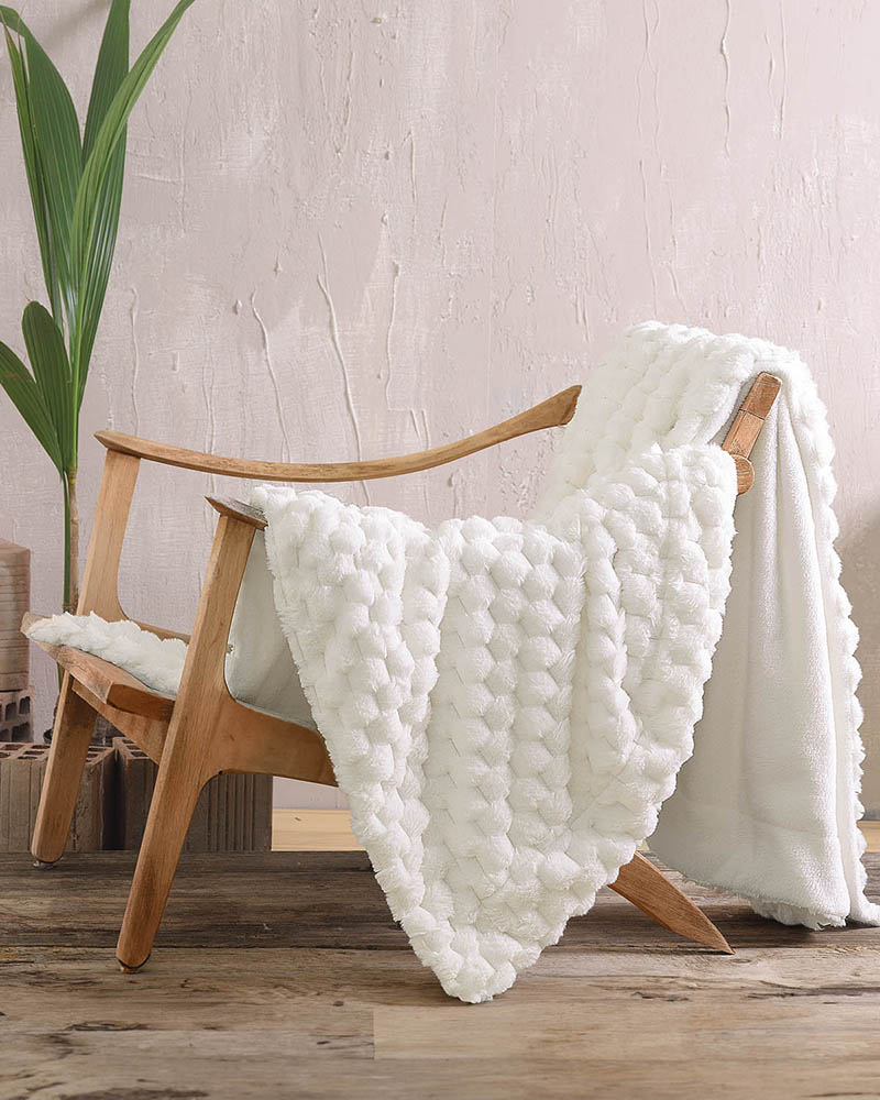 ΚΟΥΒΕΡΤΑ KANAΠΕ RYTHMOS BELLA ΕΚΡΟΥ 130X180CM RYTHMOS