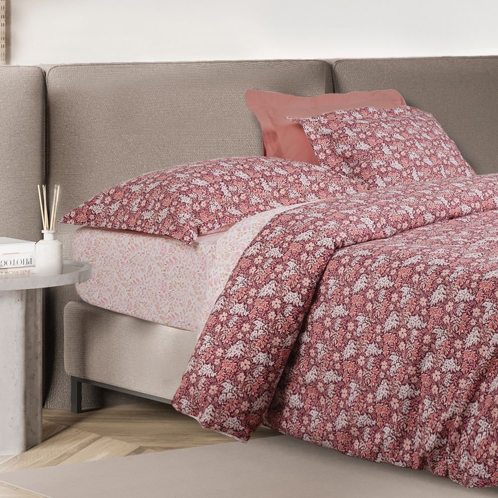 ΠΑΠΛΩΜΑΤΟΘΗΚΗ ΥΠΕΡΔΙΠΛΗ DAS HOME CASUAL 5433 BORDEAUX/NUDE 3ΤΜΧ 220Χ240CM