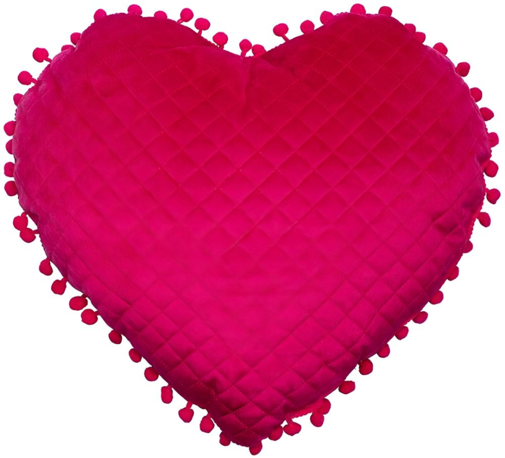 ΔΙΑΚΟΣΜΗΤΙΚΟ ΜΑΞΙΛΑΡΙ ΚΑΡΔΙΑ PALAMAIKI ELWIN FUCHSIA (40 X 38 CM)