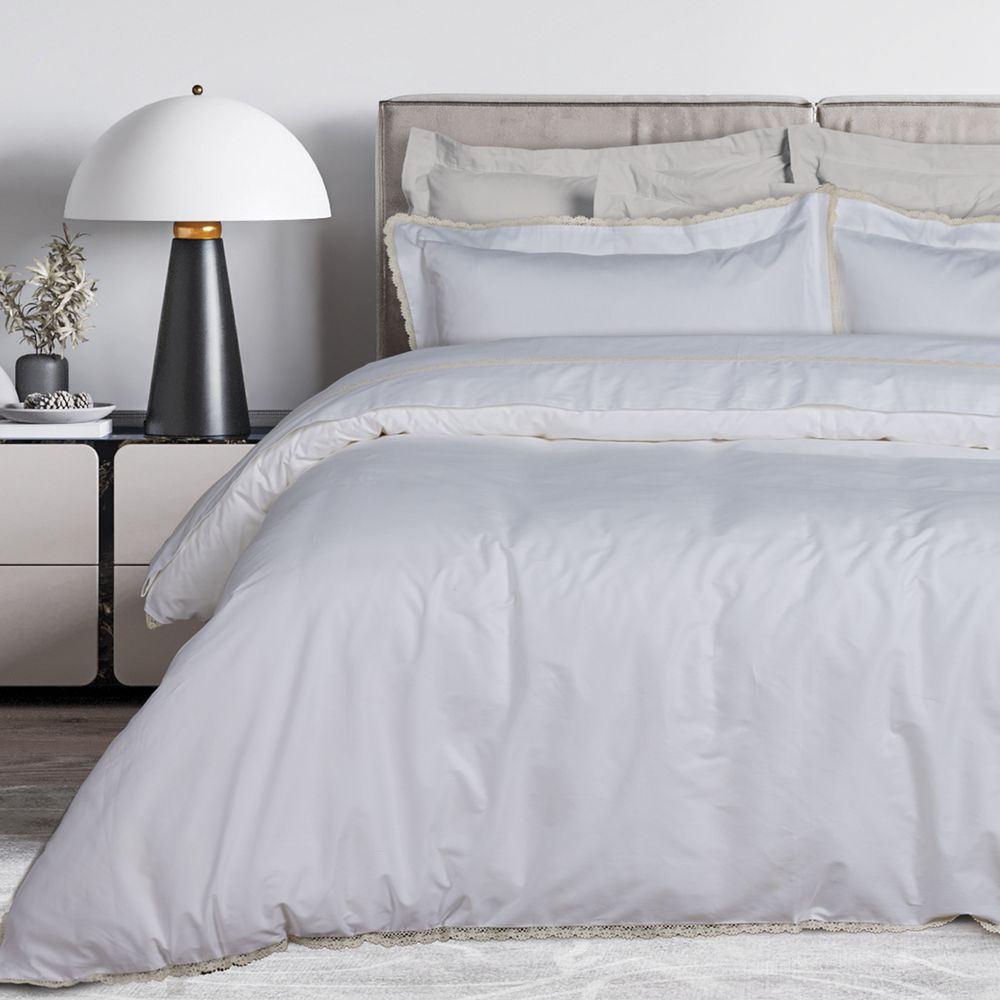ΣΕΤ ΣΕΝΤΟΝΙΑ KING SIZE DAS HOME PRESTIGE 1708 ΛΕΥΚΟ 4ΤΜΧ (260X280CM) DAS HOME