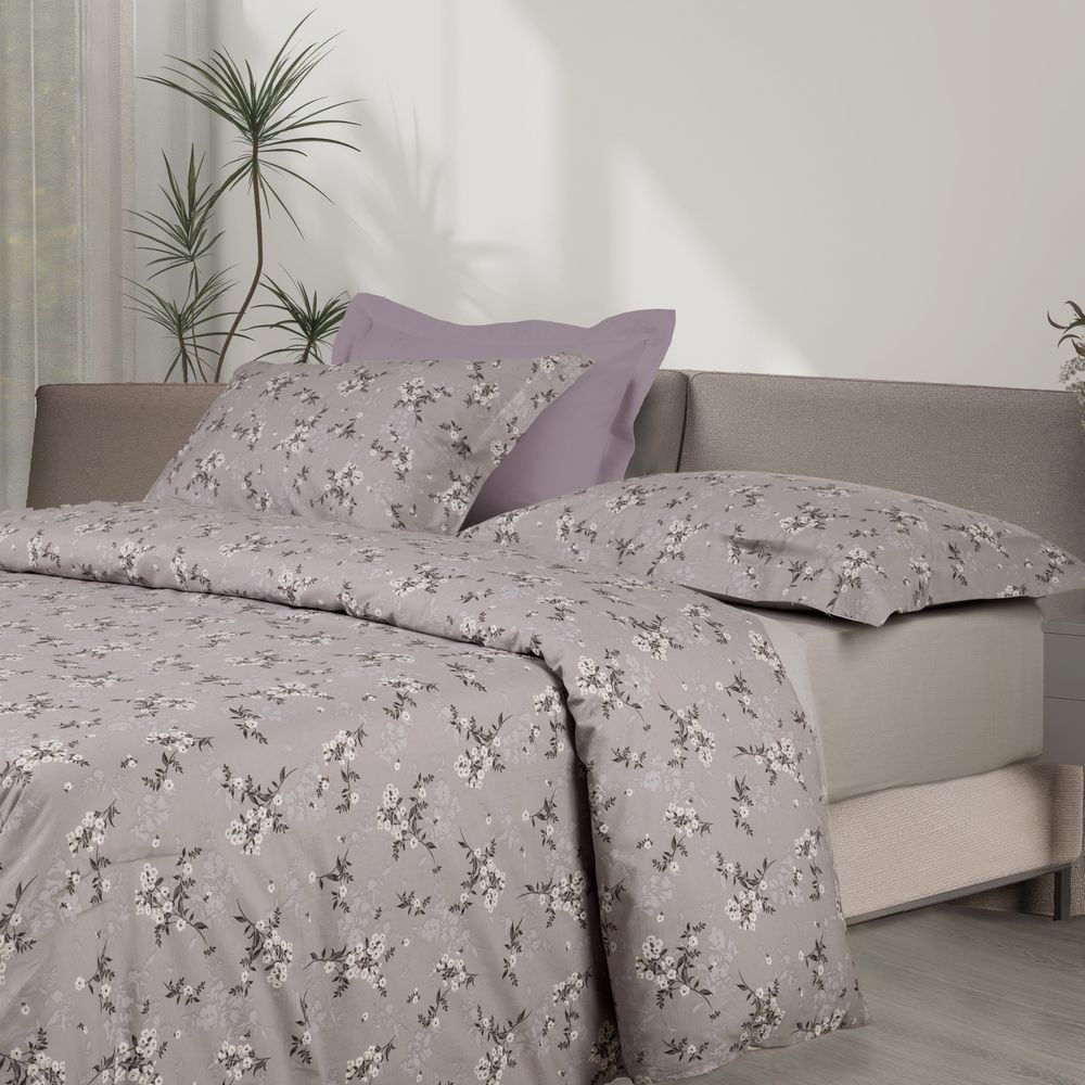 ΣΕΤ ΣΕΝΤΟΝΙΑ ΜΟΝΑ DAS HOME HAPPY 9684 ΓΚΡΙ/TAUPE 3ΤΜΧ (170X260CM) DAS HOME