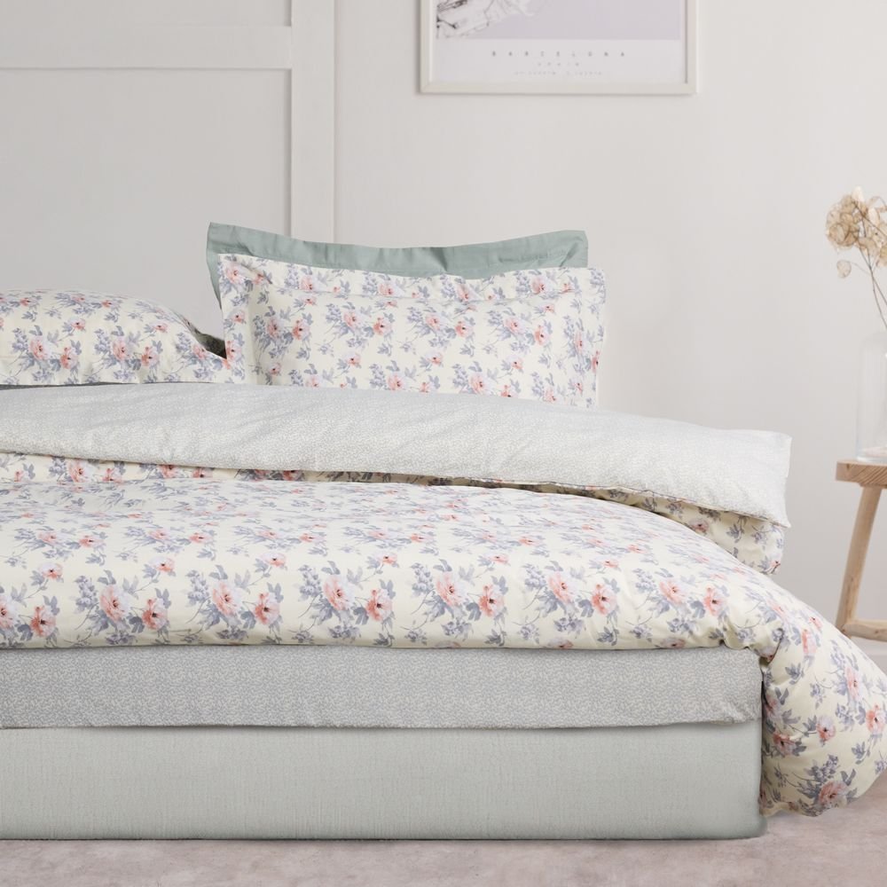 ΣΕΤ ΣΕΝΤΟΝΙΑ ΜΟΝΑ DAS HOME CASUAL 5442 ΓΚΡΙ/ΙΒΟΥΑΡ 3ΤΜΧ (170X260CM)