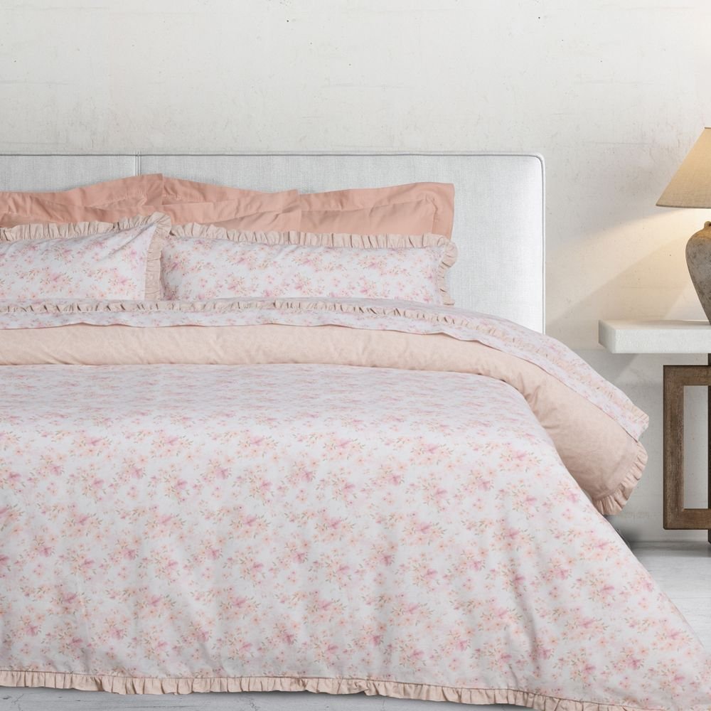 ΣΕΤ ΣΕΝΤΟΝΙΑ ΥΠΕΡΔΙΠΛΑ DAS HOME DAILY 3183 ΡΟΖ NUDE 4ΤΜΧ (240X260CM)