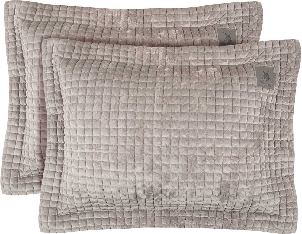 ΜΑΞΙΛΑΡΟΘΗΚΕΣ GREENWICH POLO CLUB CLASSIC 4432 ΓΚΡΙ/ΚΑΦΕ TAUPE 2ΤΜΧ (50X70+7CM) GREENWICH POLO CLUB
