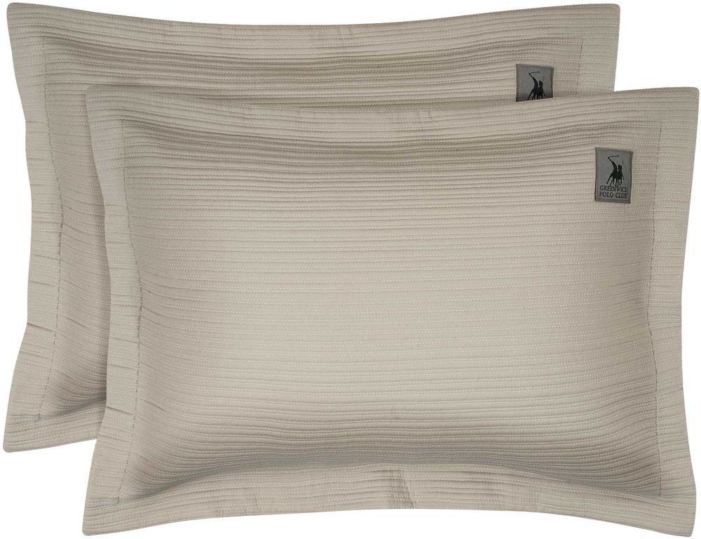 ΜΑΞΙΛΑΡΟΘΗΚΕΣ GREENWICH POLO CLUB ESSENTIAL 4455 ΚΑΦΕ TAUPE 2ΤΜΧ (50X70+5CM) GREENWICH POLO CLUB
