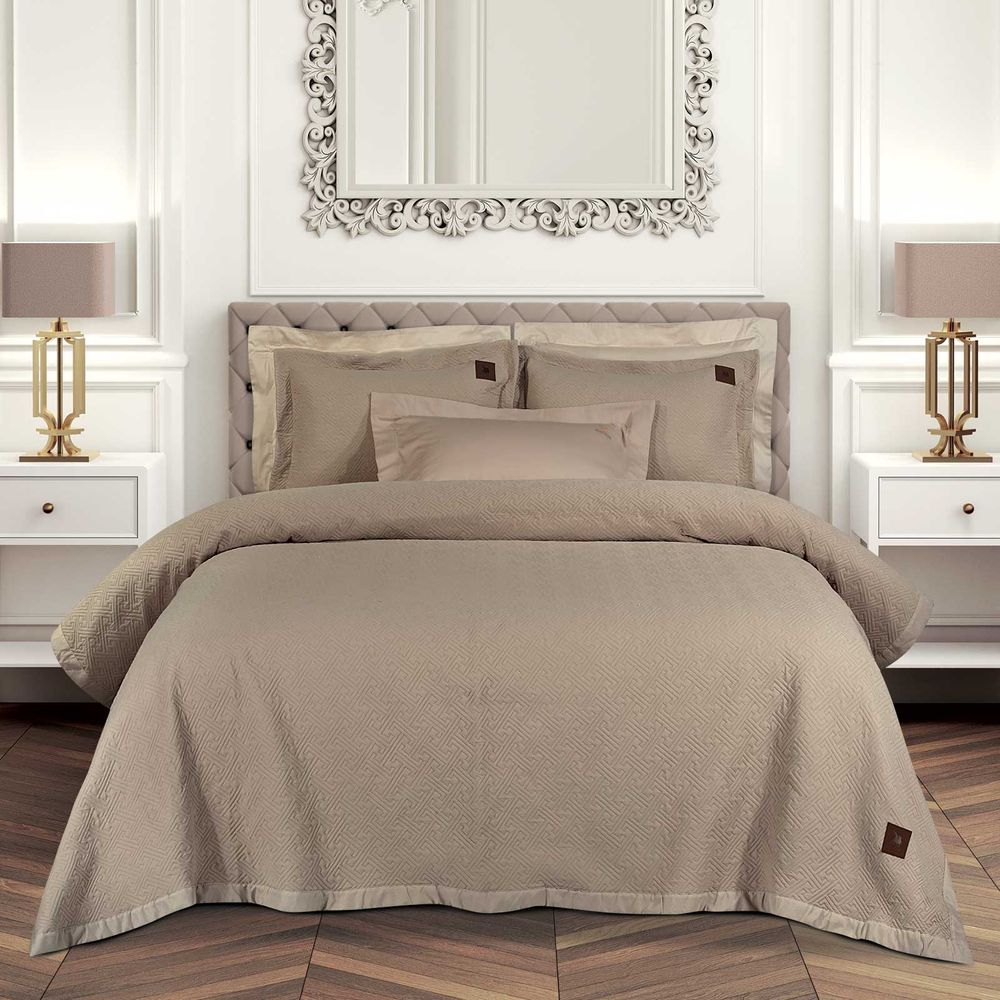 ΚΟΥΒΕΡΛΙ KING SIZE GREENWICH POLO CLUB ESSENTIAL 4452 ΚΑΦΕ TAUPE (240X250CM) GREENWICH POLO CLUB