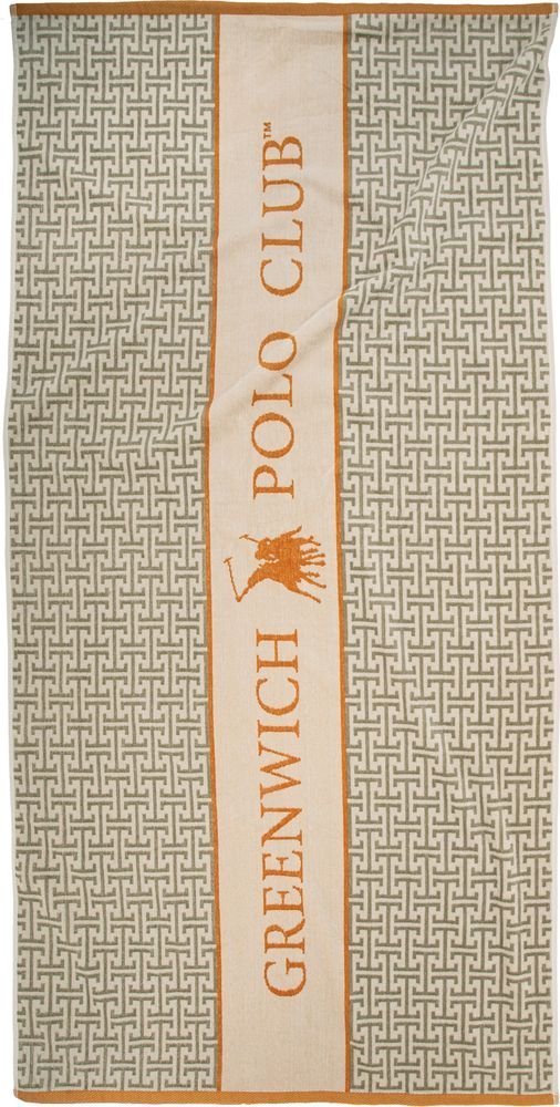 ΠΕΤΣΕΤΑ ΘΑΛΑΣΣΗΣ GREENWICH POLO CLUB ESSENTIAL 5228 TAUPE/ΠΟΡΤΟΚΑΛΙ (90X180CM)