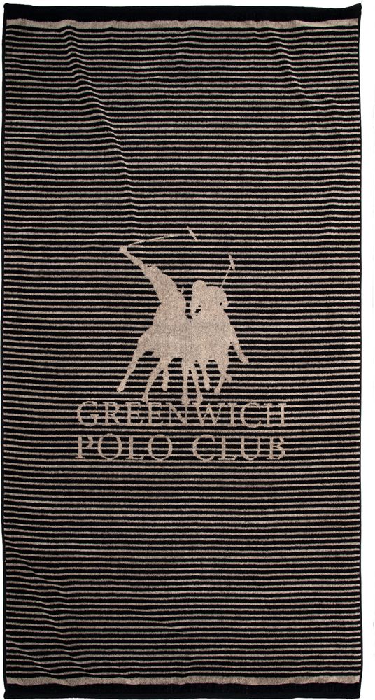 GREENWICH POLO CLUB ΠΕΤΣΕΤΑ ΘΑΛΑΣΣΗΣ GREENWICH POLO CLUB ESSENTIAL 5235 ΜΑΥΡΟ (90X180CM)
