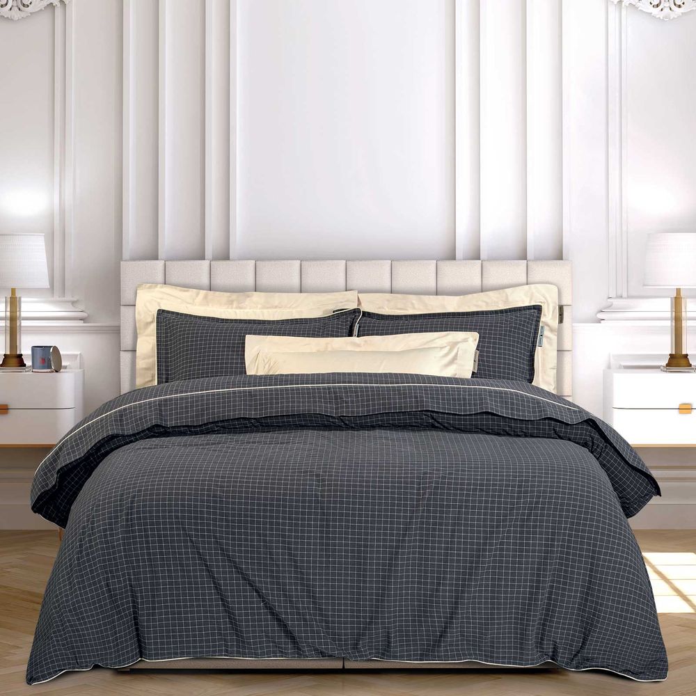 ΣΕΤ ΣΕΝΤΟΝΙΑ KING SIZE GREENWICH POLO CLUB ESSENTIAL 2297 ΜΑΥΡΟ 4ΤΜΧ (250X270CM)