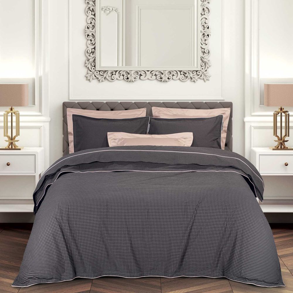 ΣΕΤ ΣΕΝΤΟΝΙΑ KING SIZE GREENWICH POLO CLUB ESSENTIAL 2374 ΣΚΟΥΡΟ ΓΚΡΙ 4ΤΜΧ (250X270CM)