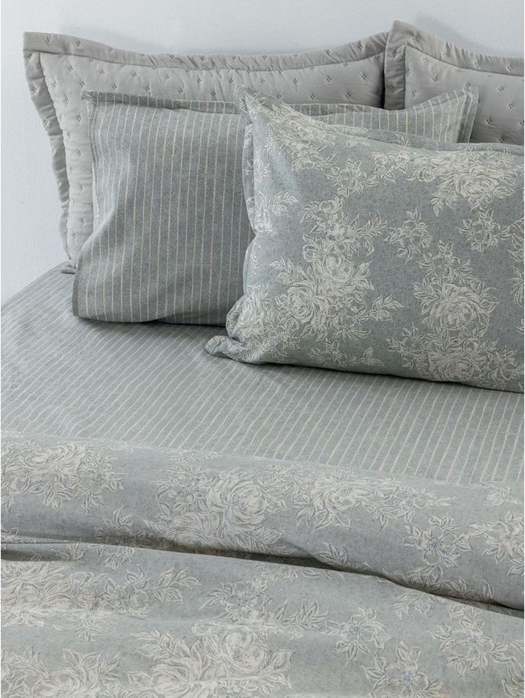 ΣΕΤ ΣΕΝΤΟΝΙΑ MONA PALAMAIKH HOME ESTELLA STE102 ΓΚΡΙ (170X260CM)