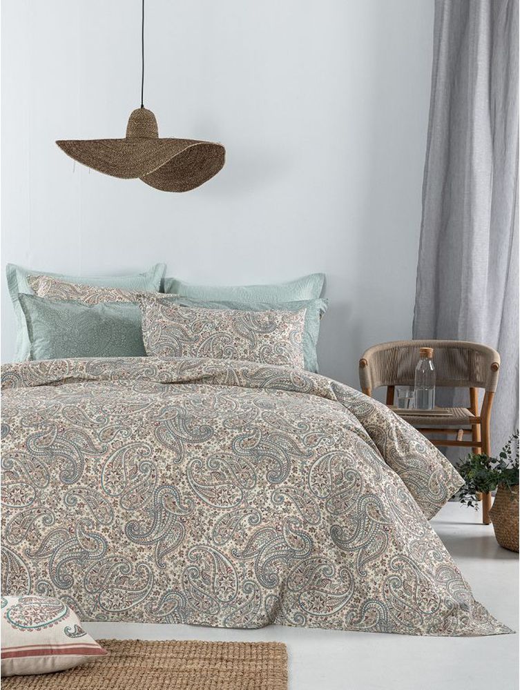 ΣΕΤ ΣΕΝΤΟΝΙΑ KING SIZE PALAMAIKH HOME ESTELLA STE100 ΠΕΤΡΟΛ (270X260CM)