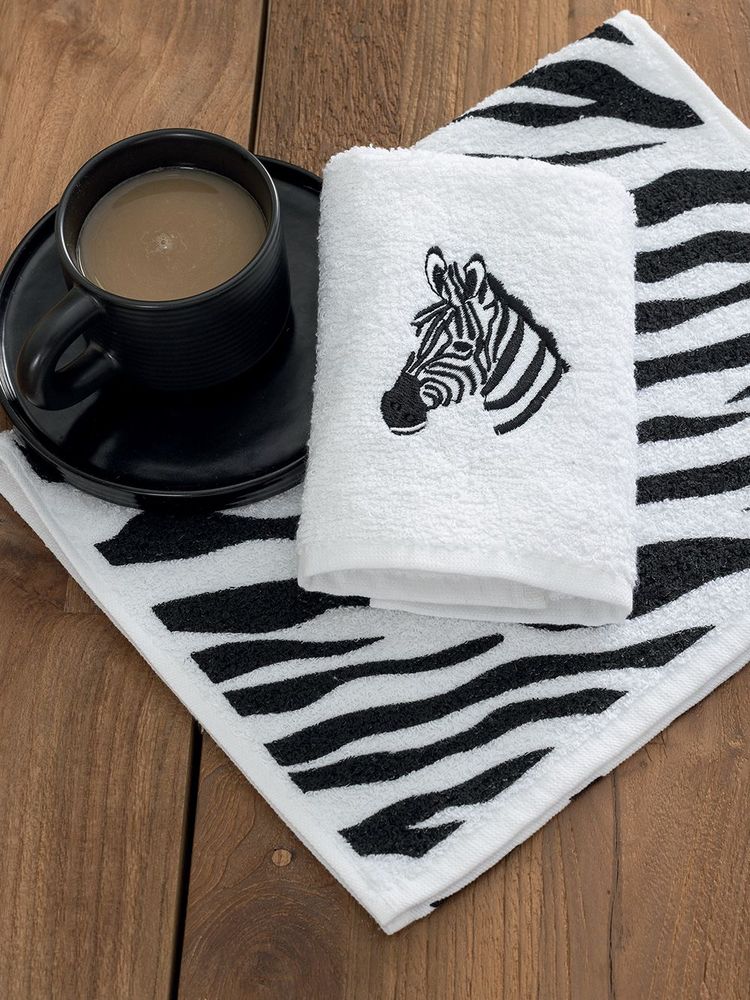 ΠΑΛΑΜΑΙΚΗ ΣΕΤ ΠΕΤΣΕΤΕΣ ΚΟΥΖΙΝΑΣ PALAMAIKH HOME MH400 ZEBRA 2TMX ΛΕΥΚΟ/ΜΑΥΡΟ (30X50CM)