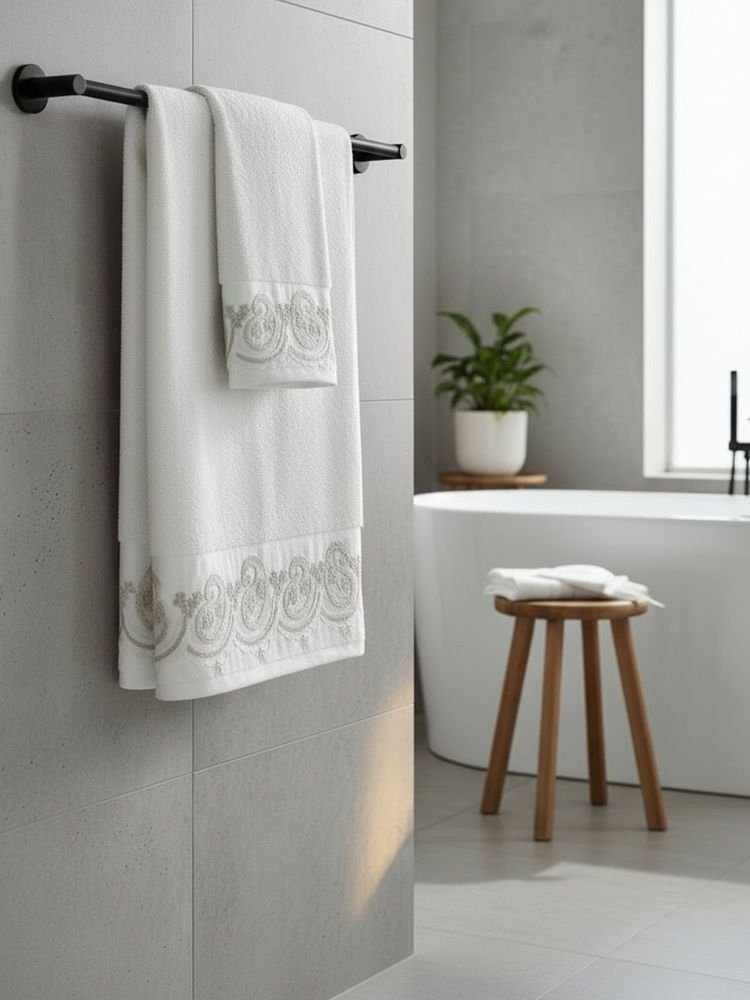 ΠΑΛΑΜΑΙΚΗ ΣΕΤ ΠΕΤΣΕΤΕΣ PALAMAIKH HOME PREMIUM MAIRA ΛΕΥΚΟ 3ΤΜΧ (30X50CM-50X90CM-70X140CM)