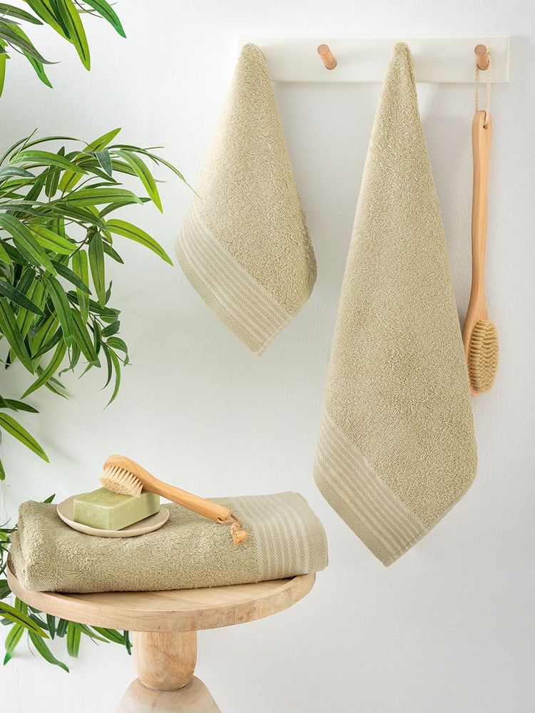 ΣΕΤ ΠΕΤΣΕΤΕΣ PALAMAIKH HOME BATH GARY ΜΠΕΖ 3ΤΜΧ (30X50CM-50X90CM-70X140CM)