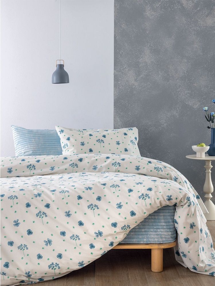 ΣΕΤ ΣΕΝΤΟΝΙΑ ΜΟΝΑ PALAMAIKH HOME FASHION LIFE FL6314 ΜΠΛΕ (170X265CM)