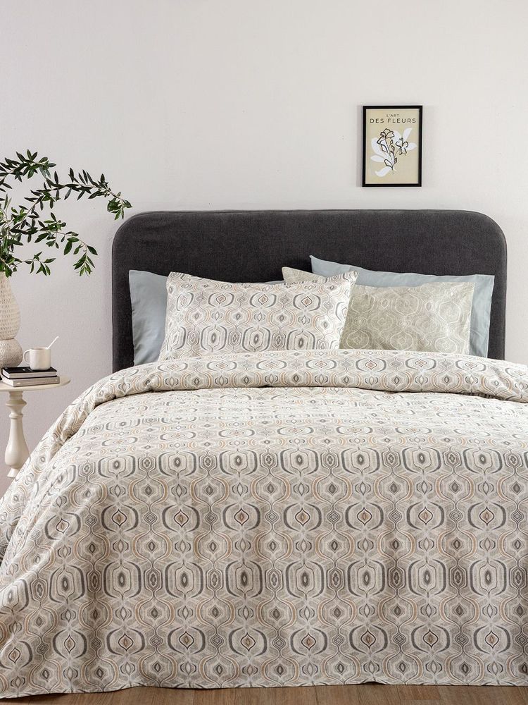 ΣΕΤ ΠΑΠΛΩΜΑΤΟΘΗΚΗ ΥΠΕΡΔΙΠΛΗ PALAMAIKH HOME FLANNEL BEAUTY FB0252 ΓΚΡΙ (240X250CM)