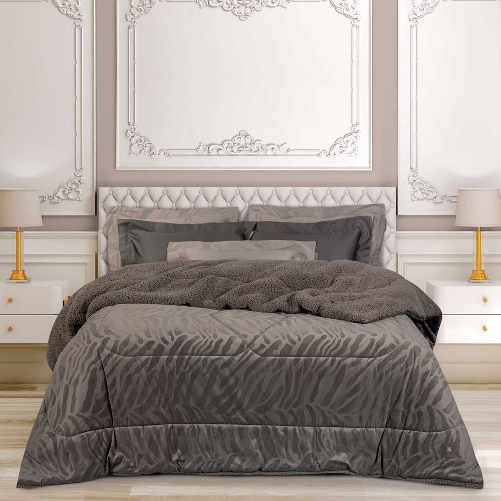 ΚΟΥΒΕΡΤΟΠΑΠΛΩΜΑ KING SIZE GREENWICH POLO CLUB SHERPA 4433 TAUPE ΚΑΦΕ/ΓΚΡΙ (240X250CM)