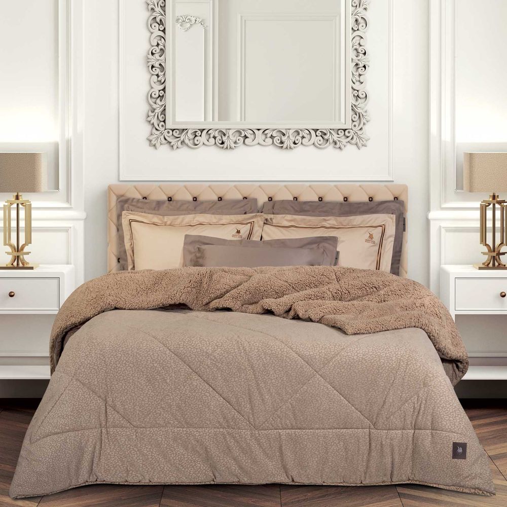ΚΟΥΒΕΡΤΟΠΑΠΛΩΜΑ KING SIZE GREENWICH POLO CLUB SHERPA 4437 TAUPE (240X250CM)