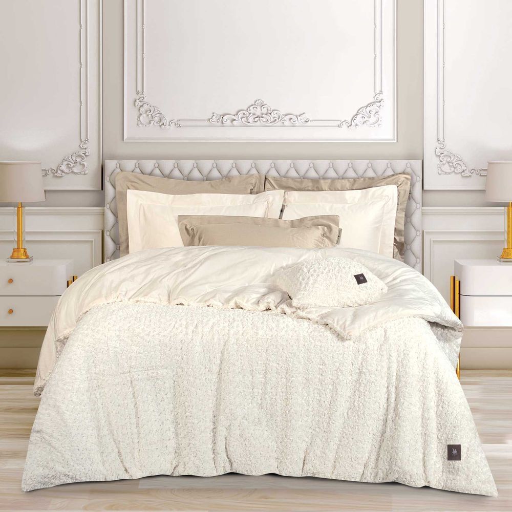 ΚΟΥΒΕΡΤΟΠΑΠΛΩΜΑ KING SIZE GREENWICH POLO CLUB RABBIT FAUX FUR 3959 WHITE (240X250CM)