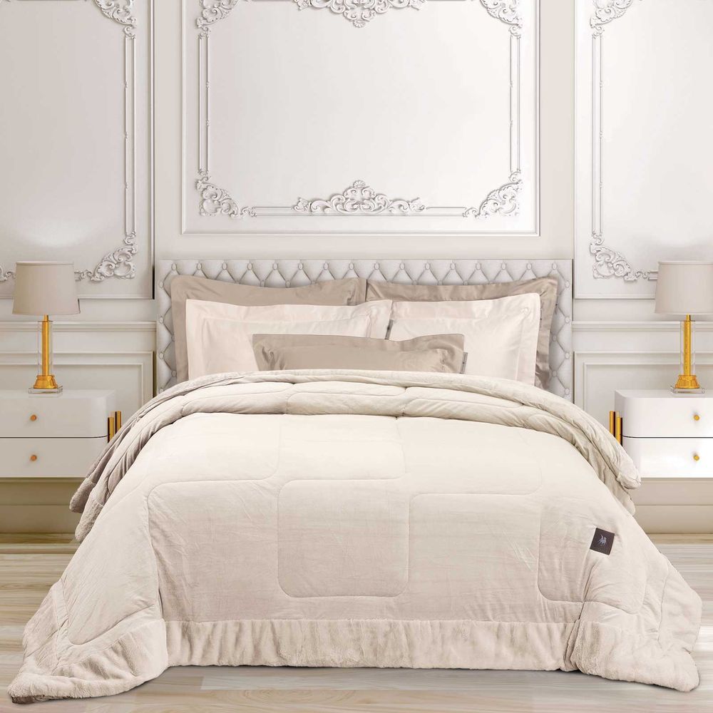 ΚΟΥΒΕΡΤΟΠΑΠΛΩΜΑ KING SIZE GREENWICH POLO CLUB VELVET 3965 IVORY (240X250CM)