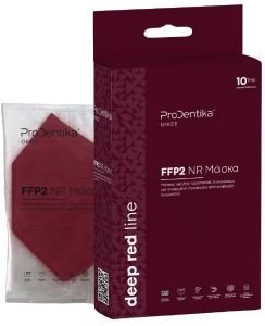 10   PRODENTIKA FFP2 NR DEEP RED LINE