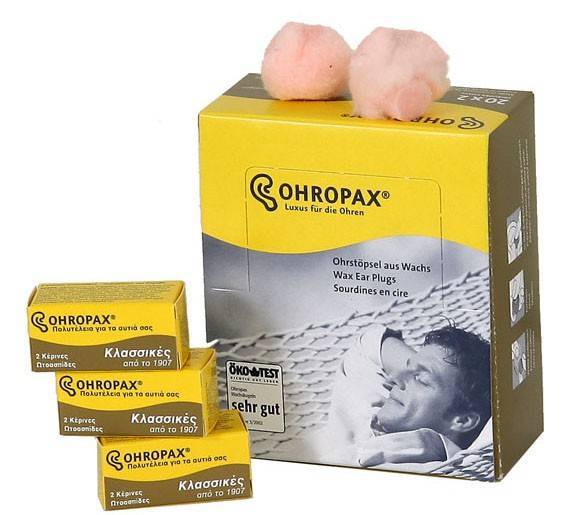 ΩΤΟΑΣΠΙΔΕΣ ΚΕΡΙΝΕΣ OHROPAX WAX ΣΕ ΧΑΡΤΙΝΗ ΣΥΣΚΕΥΑΣΙΑ (20 ΖΕΥΓΗ) OHROPAX